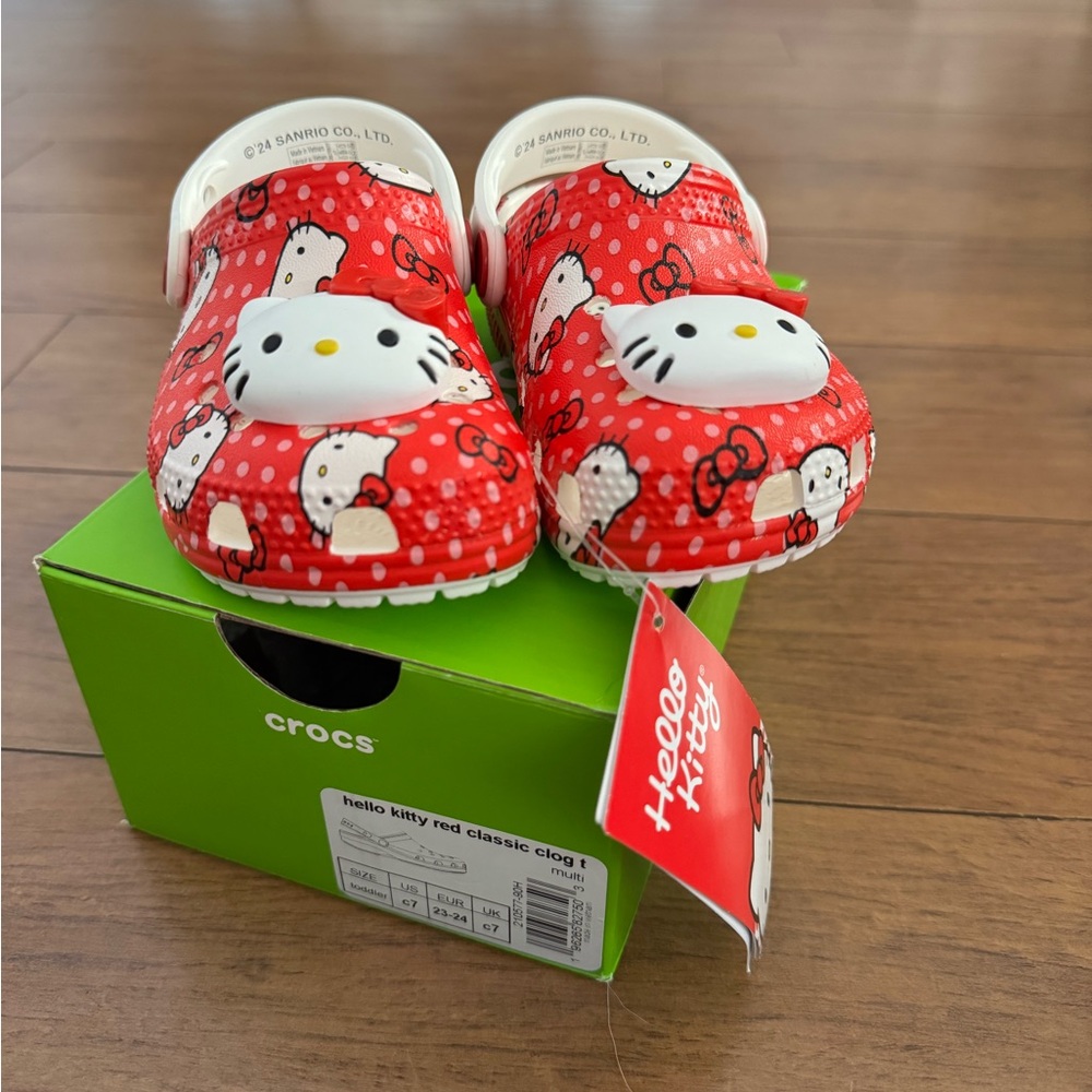 Toddler hello kitty crocs size c7